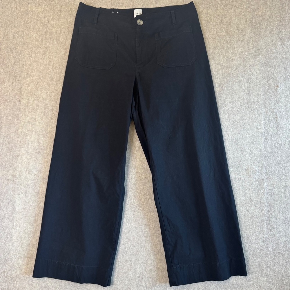 Maeve The Colette Full-Length Pants Womens 16W Black Wide Leg High Rise Utility